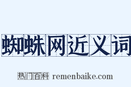 蜘蛛网近义词是什么意思的图片